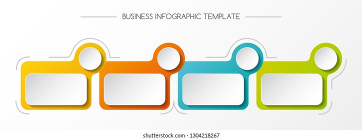 Concept of empty infographic template. Vector.
