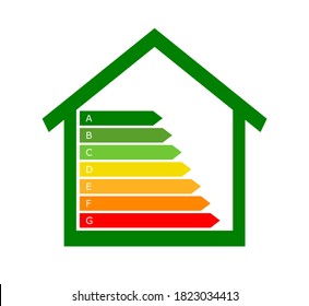 Concept of energy efficiency at home. Low energy consumption housing. Improved energy performance in construction.