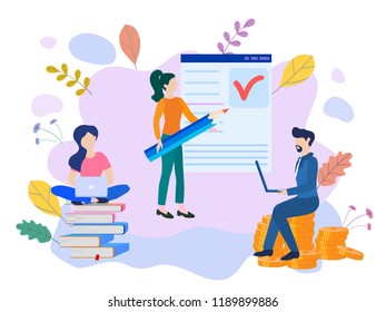 Concept envelope with rejected letter, unsubscribe, College rejected admission or employment for web, banner, presentation, social media, documents, cards, posters. Vector illustration red mark