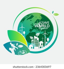 Concept of Environment. Let's Save the World Together