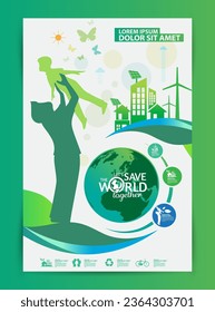 Concept of Environment. Let's Save the World Together