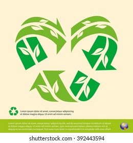 Concept of environmental conservation. Vector illustration