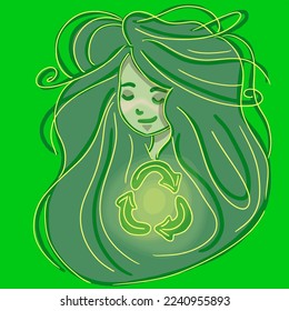 The concept of environmental, social and corporate governance.  Vector illustration.