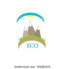 The concept of environmentally friendly nature. Symbol of environmental protection. Vector.