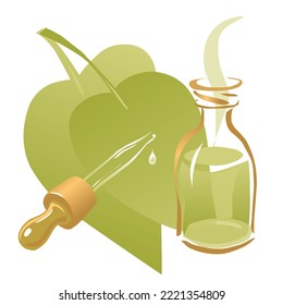 The concept of essential oils and aromatherapy. Natural herbal oils.