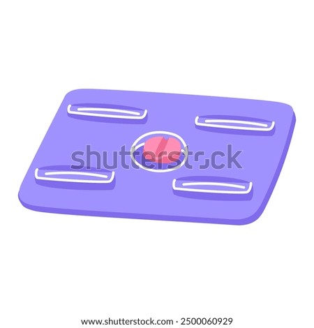 Concept of the express method of contraception. One tablet in color. Blue pink color. Vector flat illustration. Hormonal pills, oral contraceptives in a blister. Birth control and pregnancy prevention