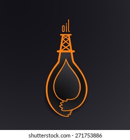 The concept of extraction of oil, vector illustration. Cartoon style.