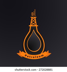 The concept of extraction of oil, vector illustration.