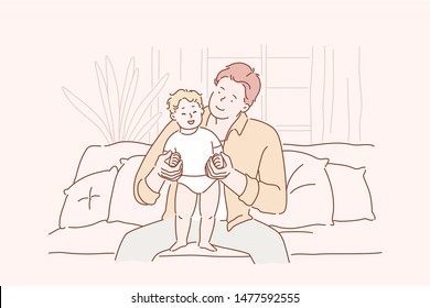 Father Daughter Sketch Images, Stock Photos & Vectors | Shutterstock