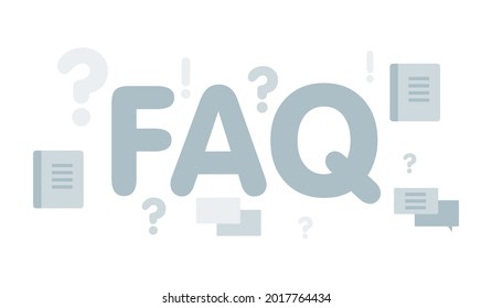 Concept for FAQ website banner. Vector illustration concept for frequently asked questions or questions and answers, client or customer support, product and service information.