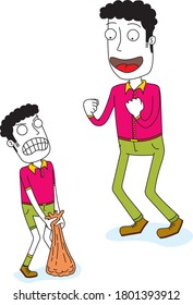 concept of father support his son