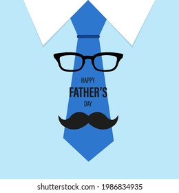 Concept for father's day. Shirt, tie and inscription: Happy Father's Day vector graphic