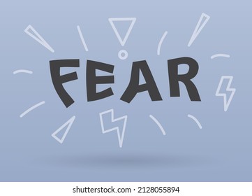 concept of fear word - vector illustration