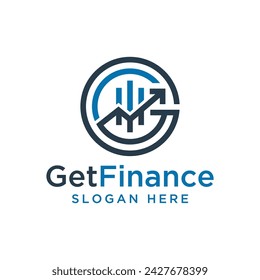 concept finance logo design vector illustration