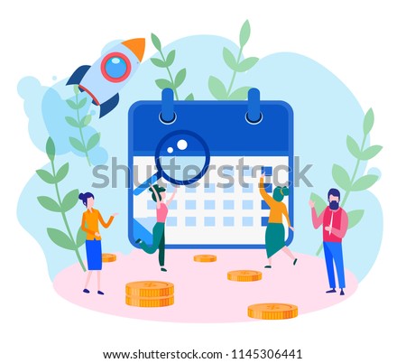 concept financial calendar financial planning web stock vector financial planning calendar