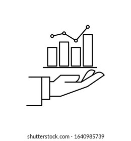 Concept of Financial growth and economy. Flat style illustration. Isolated on white background. 