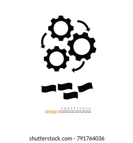 the concept of financial operations vector. business concept vector.gear and dollar.
Vector illustration.
