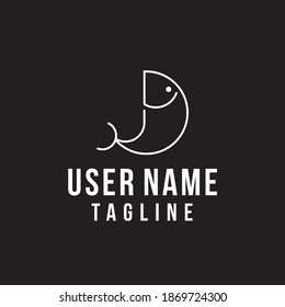 the concept of a fish logo letter A is unique, simple, creative