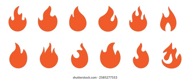 Concept flame fire icon. Fire illustration in flat style. Vector illustration EPS 10