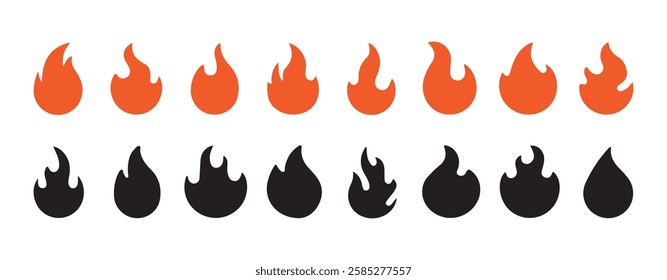 Concept flame fire icon. Fire illustration in flat style. Vector illustration EPS 10