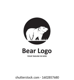 The concept of a flat bear logo is perfect for business and technology symbols