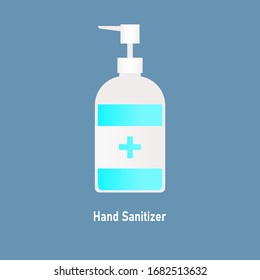 Concept flat design hand sanitizer