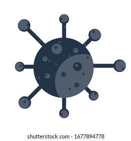 Concept flat design icon virus covid 19