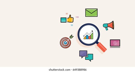 concept for flat vector online marketing concept