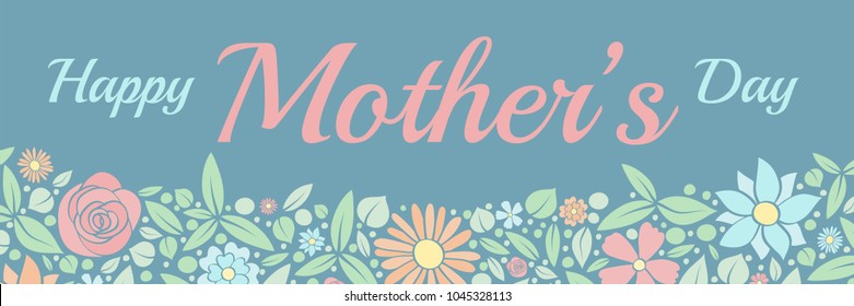 Concept of a floral banner for Mother's Day. Vector.