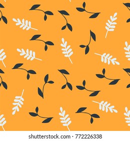 Concept floral seamless pattern. Scandinavian style. Vector illustration.