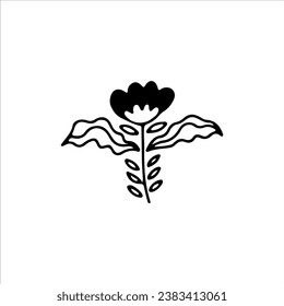 concept flower doodle vector illustration