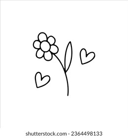concept flower line illustration vector