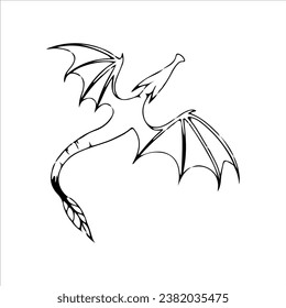 concept flying dragon vector illustration