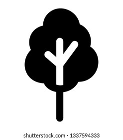 Concept of forest or meadows, tree glyph icon 