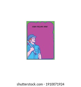The concept of Frame design with card images can be used for greeting