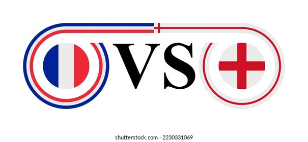 the concept of france vs england. vector illustration isolated on white background
