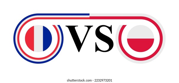 the concept of france vs poland. vector illustration isolated on white background
