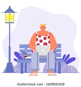 Concept of freelance lifestyle vector illustration