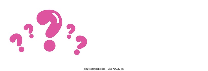 The concept of frequently asked questions.  red, white. A flat vector illustration with question marks. The online support web page. vector illustration.