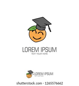 the concept of a fruit logo and education