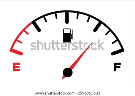 The concept of a fuel indicator, gas meter. Fuel sensor. Car dashboard.