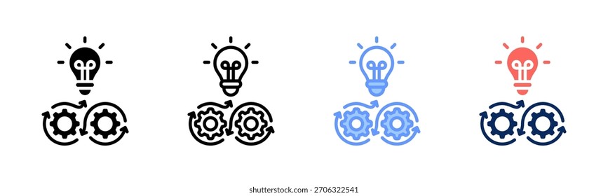 Concepto Conjunto de iconos de fusión colección de estilos múltiples