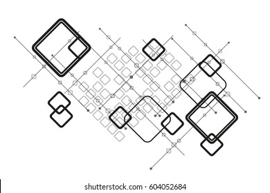 Concept of the future abstract background for business solutions, abstraction from geometry