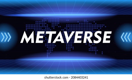 Concept of Future digital technology metaverse, colorful background. Vector illustration.