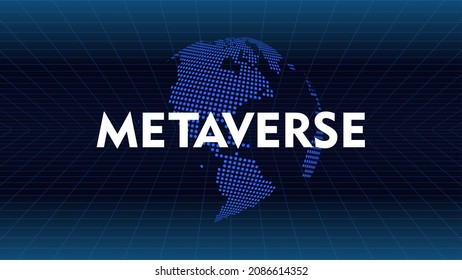 Concept of Future digital technology metaverse, colorful background. Vector illustration.