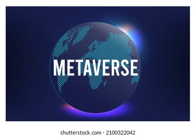 Concept of Future digital technology metaverse, colorful background. Vector illustration eps10