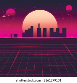 Konzept der zukünftigen digitalen Technologie metaverse, bunter Hintergrund. Vektorgrafik eps10