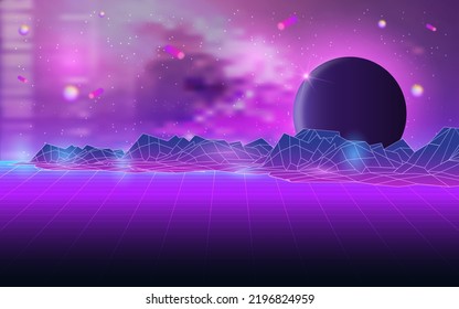 Concept of Future digital technology metaverse, colorful background. Vector illustration eps10