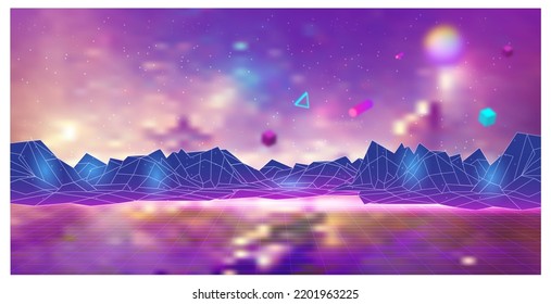 Concept of Future digital technology metaverse, colorful background. Vector illustration eps10