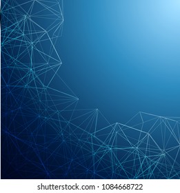 Concept futuristic blue technology background with lines – stock vector